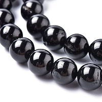 ARRICRAFT Natural Black Spinel Strands, Round, 8mm, Hole: 1mm, about 49~50pcs/strand, 15.2 inches~15.4 inches(38.5~39cm)