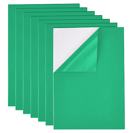 BENECREAT Sponge EVA Sheet Foam Paper Sets, With Adhesive Back, Antiskid, Rectangle, Green, 30x21x0.1cm