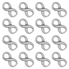 Unicraftale 304 Stainless Steel Links, Infinity, Stainless Steel Color, 15x7.5x2mm, Hole: 4x4.5mm; 20pcs/box