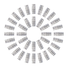 Column Brass Screw Clasps, Platinum, 11~12x4mm, Hole: 1mm; 150sets/box