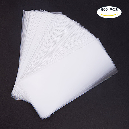 PandaHall Elite About 550-600Pcs Cello Cellophane Bags Acrylic Coated Crisp Treat Bag Gift Basket Supplies Size 15x7cm Crystal Clear