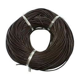 Honeyhandy Round Leather Cord, Cowhide Leather, DIY Jewelry Making Material for Leather Wrap Bracelet, Coconut Brown, Size: about 4mm thick, about 109.36 yards(100m)/bundle