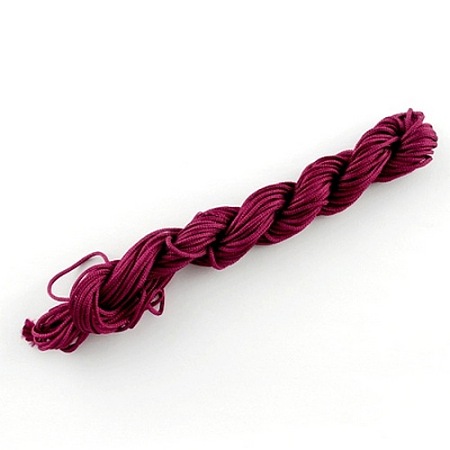 Honeyhandy 10M Nylon Jewelry Thread, Nylon Cord for Custom Woven Bracelets Making, Cerise, 2mm
