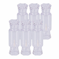 BENECREAT 6 Pack 13ml Adorable Candy Shape Empty Clear Lip Gloss Containers for Lipstick Samples, Lip Balms - Clear Refillable Lip Balm Bottles