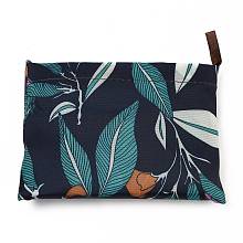 Honeyhandy Foldable Eco-Friendly Nylon Grocery Bags, Reusable Waterproof Shopping Tote Bags, with Pouch and Bag Handle, Leaf Pattern, 52.5x60x0.15cm