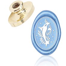 CRASPIRE Wax Seal Stamp Head Whale Sealing Stamp Oval Heads Only Removable Sealing Brass Stamp Head for Decorating Wedding Letters Invitations Envelopes Gift Packing