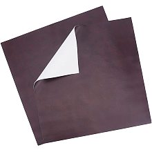 GORGECRAFT 2Pcs Leather Sheet 11.8" Square Crafting Leather Full Grain Buffalo Crazy Horse Leather Sheets 1.2mm Thick for Belt Purses Wallets Earrings Leather Handicraft, Coconut Brown