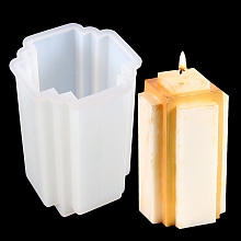 Honeyhandy Cuboid Scented Candle Silicone Molds, White, 113x68x68mm