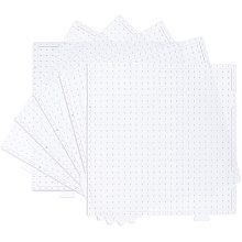 Pandahall Elite 20 Pcs 2.5mm Square Fuse Beads Boards Clear Plastic Perler Bead Pegboards for Kids Craft Beads