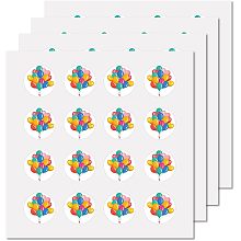 CREATCABIN 128Pcs Balloon Planner Stickers Colorful Vinyl Decal Self-Adhesive Waterproof Sticker Round Bulk Cartoon Stickers for Birthday Party Wedding Water Bottle Laptop Calendar Crafting 2.5x2.5cm