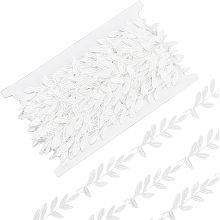 FINGERINSPIRE 15 Yards Ivory Leaf Ribbon Lace Trim Applique Sewing Leaves Trim Lace Ribbon Leaf Edge Lace Trim Ribbon White Edging Trimmings Lace Fabric for Clothes DIY Sewing Craft Garment Decoration