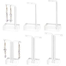 PandaHall Elite 6pcs Earring Holder, 3 Sizes T Bar Earring Retail Display Acrylic Earring Display Rack Holder Hanging Jewelry Organizer Jewelry Tree Stand for Necklaces Bracelet Earrings