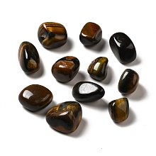 Honeyhandy Natural Tiger Eye Beads, Tumbled Stone, Healing Stones for 7 Chakras Balancing, Crystal Therapy, Meditation, Reiki, Vase Filler Gems, No Hole/Undrilled, Nuggets, Alice Blue, 17~30x15~27x8~22mm