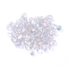 Honeyhandy Synthetic Moonstone Beads, Holographic Beads, Undrilled/No Hole, Chips, 7~13x5~6.5x4~6mm, about 100g/bag