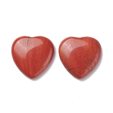 Honeyhandy Natural Red Jasper Cabochons, Heart, 29~30x29~30x6~8mm