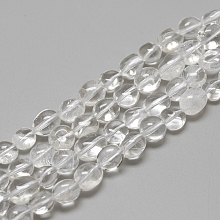 Honeyhandy Natural Quartz Crystal Beads Strands, Oval, 8~15x7~12x4~12mm, Hole: 1mm, about 30~45pcs/strand, 15.7 inch