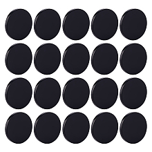 Fingerinspire 80Pcs Acrylic Flat Round Action Figure Display Bases, Black, 25x3mm