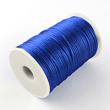 Honeyhandy Polyester Cords, Blue, 2mm, about 98.42 yards(90m)/roll