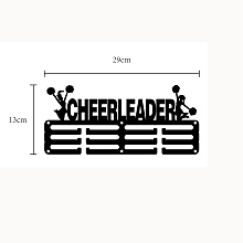 CREATCABIN Sports Theme Iron Medal Hanger Holder Display Wall Rack, with Screws, Cheerleader Pattern, 130x290mm