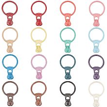 BENECREAT 32pcs 16-Colors Resin Zipper Head, 3 Ring Slider Zipper Head for Jacket Bags Coat, Home Textiles, Handmade DIY Bags