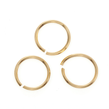 Honeyhandy 304 Stainless Steel Jump Ring, Open Jump Rings, Golden, 15x1.2mm, Inner Diameter: 12.5mm