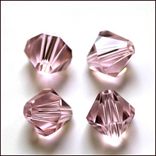 Honeyhandy Imitation Austrian Crystal Beads, Grade AAA, Faceted, Bicone, Violet, 10x9~10mm, Hole: 0.9~1.6mm