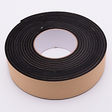 SUPERFINDINGS Strong Adhesion EVA Sponge Foam Rubber Tape, Anti-Collision Seal Strip, Black, 50x4mm, 5m/roll