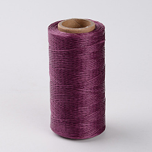 Honeyhandy Flat Waxed Polyester Cords, Purple, 1x0.3mm, about 284.33 yards(260m)/roll