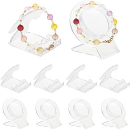 FINGERINSPIRE 16 Pcs Acrylic Bracelet Display Stand Mushroom & Round Shape Clear Jewelry Bangle Display Holder Bangle Organizer Rack Acrylic Bracelet Display Stand for Home or Store Usage