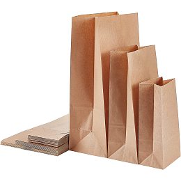 NBEADS 30 Pcs Kraft Paper Bags, 3 Sizes Brown Gift Packaging Bags Kraft Cookie Candy Bags Party Favor Bags with 30Pcs Paper Price Tags and Jute Cord for Christmas Wedding Party