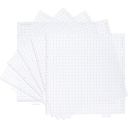 Pandahall Elite 20 Pcs 2.5mm Square Fuse Beads Boards Clear Plastic Perler Bead Pegboards for Kids Craft Beads