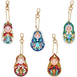 Beebeecraft SUNNYCLUE Diamond Painting Keyrings Dogs 5D Special Diamond Painting Keychain Kits Bag Backpack Keyring Mosaic Making for Kids