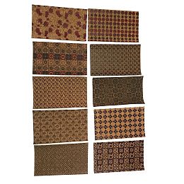 NBEADS PU Leather Fabric Sheet, Rectangle, Imitation Wood Grain Pattern, for Garment Accessories, Camel, 30x20x0.05cm, 10 sheet/set