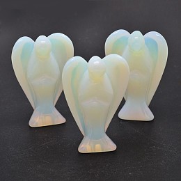 Honeyhandy Angel Opalite Home Display Decorations, 38~40x27~28x13~14mm