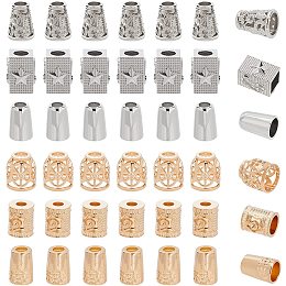 Arricraft 60 Pcs Alloy Bell Stopper, Cone Cord Ends, Conical Bell Fastener for Lanyard Backpack Bag