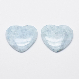 Honeyhandy Natural Celestite/Celestine Pendants, Heart, 39~39.5x40~40.5x6mm, Hole: 1mm