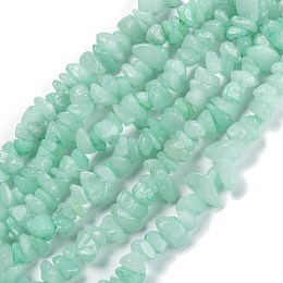 Honeyhandy Dyed Natural Amazonite Beads Strands, Chip, 3~16x3~8mm, Hole: 0.7mm, 32.28''(82cm)