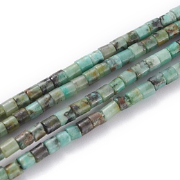 Honeyhandy Natural African Turquoise(Jasper) Beads Strands, Column, 2x2mm, Hole: 0.8mm, about 154~160pcs/strand, 15.16~15.75 inch(38.5~40cm)