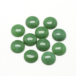 Honeyhandy Natural White Jade Cabochons, Dyed, Half Round/Dome, Sea Green, 10x4~5mm