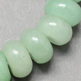 Honeyhandy Natural Green Aventurine Beads Strands, Rondelle, Aquamarine, 6x4mm, Hole: 1mm, about 99pcs/strand, 15.7 inch