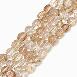 Honeyhandy Natural Rutilated Quartz Beads Strands, Tumbled Stone, Nuggets, Pearl Pink, 9~20x8~13x4~13mm, Hole: 1mm, about 30~55pcs/strand, 15.7 inch