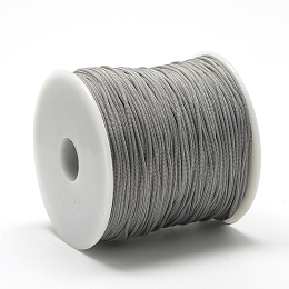 Honeyhandy Polyester Cords, Gray, 0.8mm, about 131.23~142.16 yards(120~130m)/roll