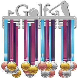 CREATCABIN Medal Holder Sport Golf Lawn Ball Athlete Awards Display Stand Wall Rack Mount Hanger Decor for Champions Home Badge 3 Rung Medalist Gymnastics Over 60 Medals Olympic Games 15.7x5.9inch