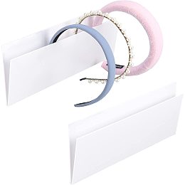 PH PandaHall 2pcs Headband Holder, 12 Inch Acrylic Headbands Organizer Ears Display Stand Hair Accessory Storage Holder with Durable Adhesive Strip Back for Women Wall Door Cabinet, White