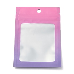 Honeyhandy Plastic Zip Lock Bag, Storage Bags, Self Seal Bag, Top Seal, with Window and Hang Hole, Rectangle, Orchid, 12x8x0.25cm, Unilateral Thickness: 3.1 Mil(0.08mm), 95~100pcs/bag