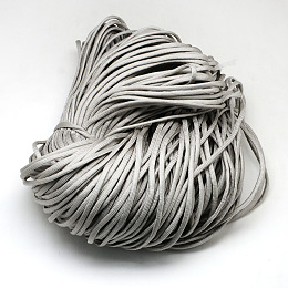 Honeyhandy 7 Inner Cores Polyester & Spandex Cord Ropes, Solid Color, for Rope Bracelets Making, Light Grey, 4~5mm, about 109.36 yards(100m)/bundle, 420~500g/bundle