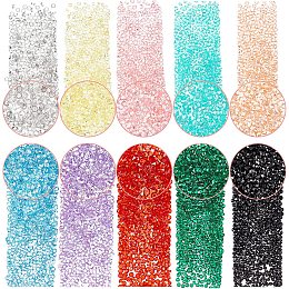 OLYCRAFT 6000pcs 10 Colors Mini Rhinestone Resin Fillers 3mm Acrylic Rhinestone Cabochons Diamond Crystals Beads Resin Accessories Supplies for Resin Jewelry Making and Nail Arts