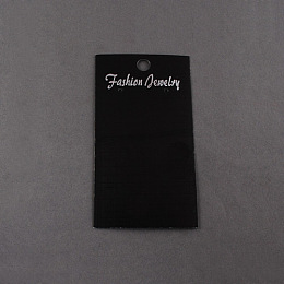 Honeyhandy Earring Displays Cards, Black, 90x50mm