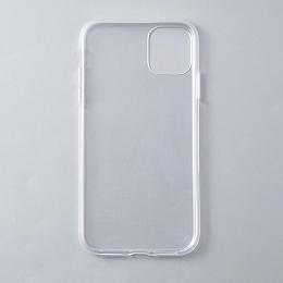 Honeyhandy Transparent DIY Blank Silicone Smartphone Case, Fit for iPhone11(6.1 inch), For DIY Epoxy Resin Pouring Phone Case, White, 15.4x7.7x0.9cm