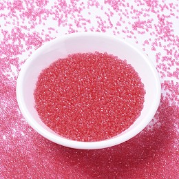 MIYUKI Delica Beads, Cylinder, Japanese Seed Beads, 11/0, (DB1308) Dyed Transparent Bubble Gum Pink, 1.3x1.6mm, Hole: 0.8mm; about 2000pcs/10g